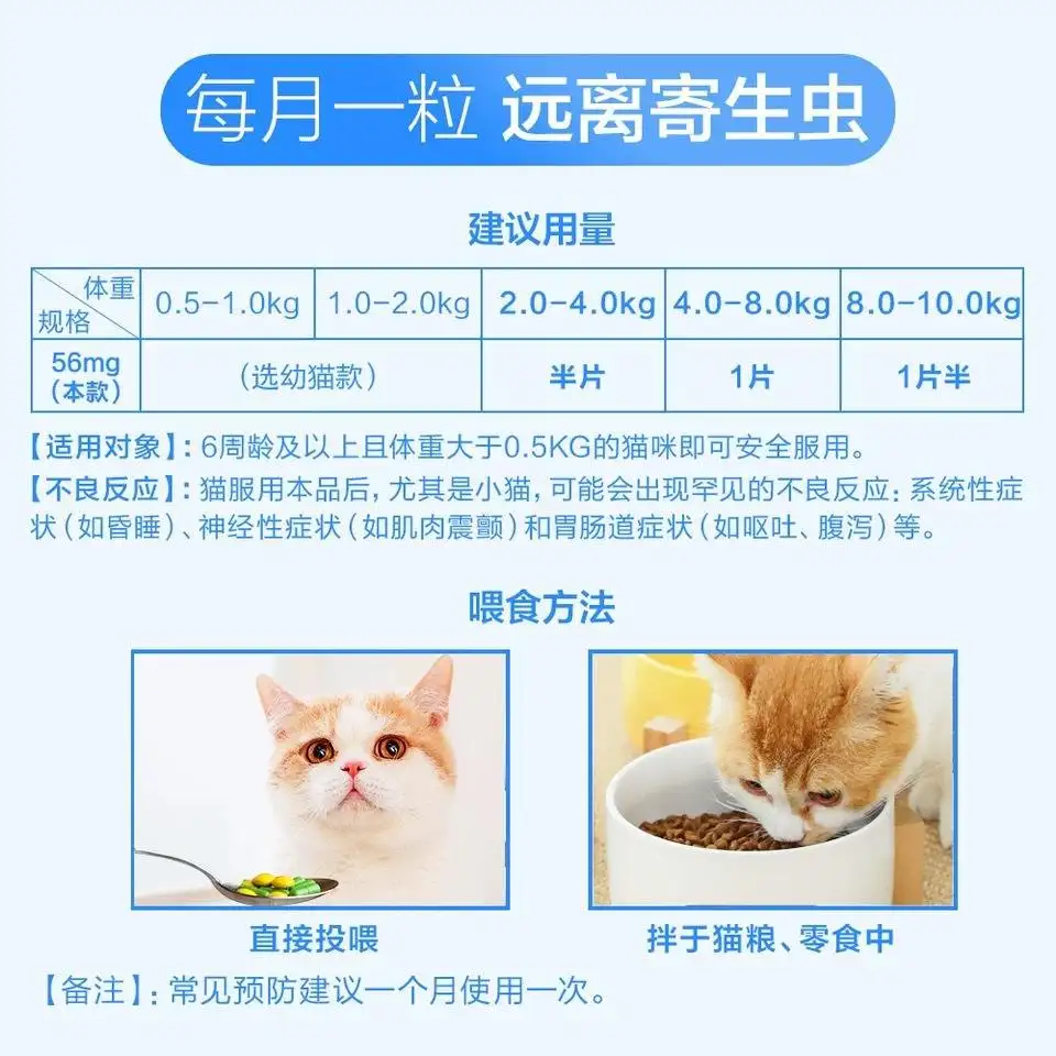 猫吃了驱虫药(猫吃了驱虫药嘴里有白沫)